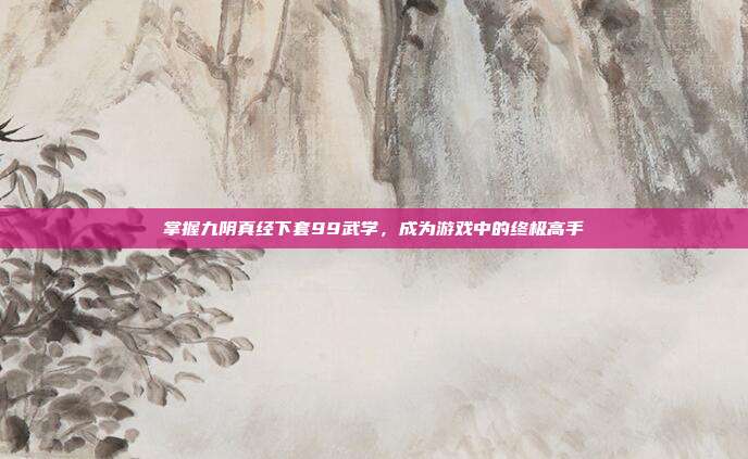 掌握九阴真经下套99武学,成为游戏中的终极高手