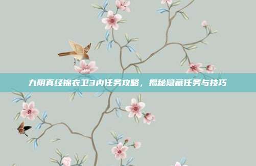 九阴真经锦衣卫3内任务攻略,揭秘隐藏任务与技巧