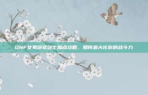 DNF女鬼剑驭剑士加点攻略,如何最大化你的战斗力