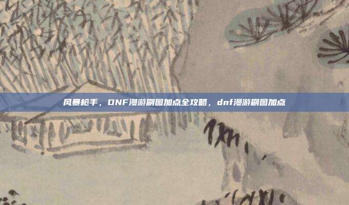 风暴枪手，DNF漫游刷图加点全攻略，dnf漫游刷图加点