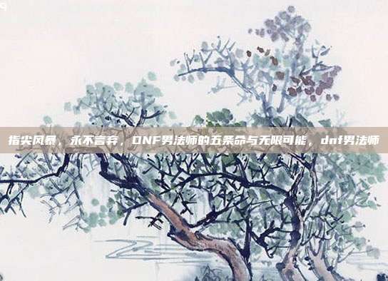 指尖风暴，永不言弃，DNF男法师的五条命与无限可能，dnf男法师