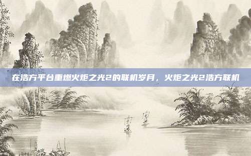 在浩方平台重燃火炬之光2的联机岁月，火炬之光2浩方联机