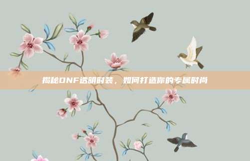 揭秘DNF透明时装,如何打造你的专属时尚