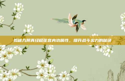 揭秘九阴真经移花宫内功属性,提升战斗实力的秘诀