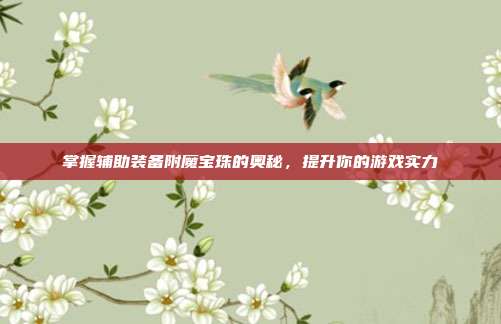 掌握辅助装备附魔宝珠的奥秘,提升你的游戏实力