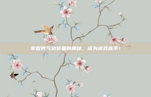 掌握男气功装备的奥秘,成为游戏高手!