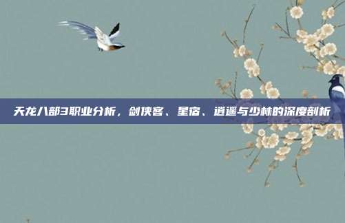 天龙八部3职业分析,剑侠客、星宿、逍遥与少林的深度剖析