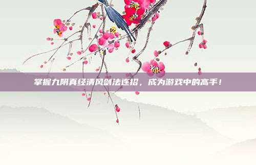 掌握九阴真经清风剑法连招,成为游戏中的高手!