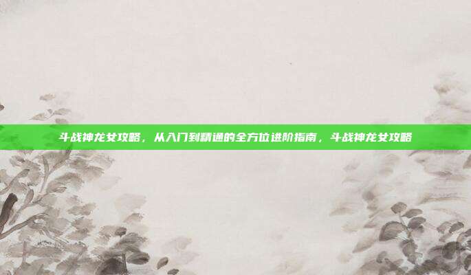 斗战神龙女攻略，从入门到精通的全方位进阶指南，斗战神龙女攻略