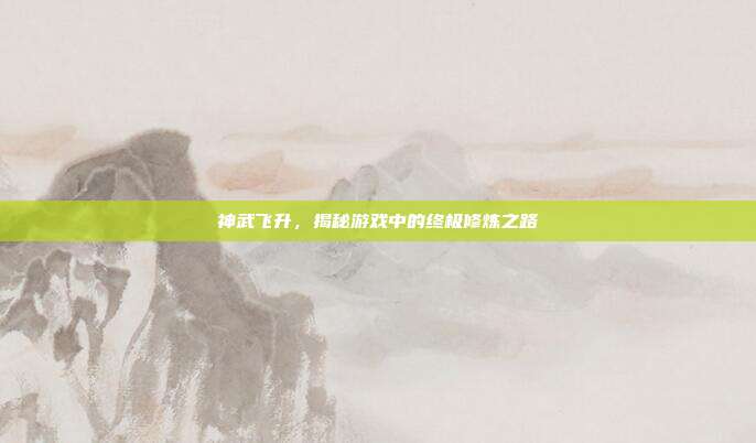 神武飞升，揭秘游戏中的终极修炼之路