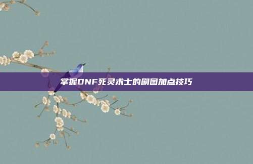 掌握DNF死灵术士的刷图加点技巧