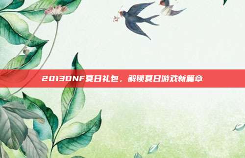 2013DNF夏日礼包，解锁夏日游戏新篇章