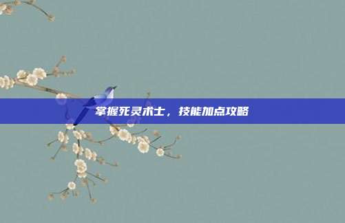 掌握死灵术士,技能加点攻略