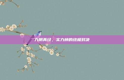 九阴真经,实力榜的终极对决