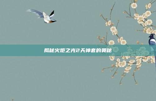 揭秘火炬之光2天神套的奥秘