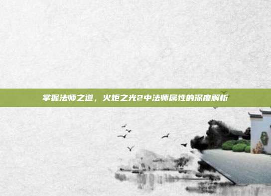 掌握法师之道,火炬之光2中法师属性的深度解析