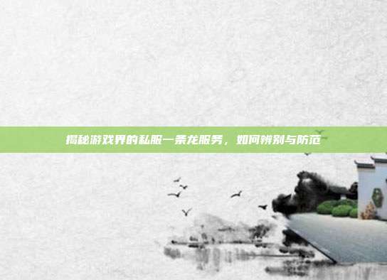 揭秘游戏界的私服一条龙服务,如何辨别与防范