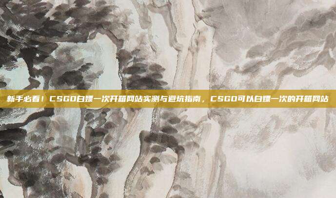 新手必看！CSGO白嫖一次开箱网站实测与避坑指南，CSGO可以白嫖一次的开箱网站