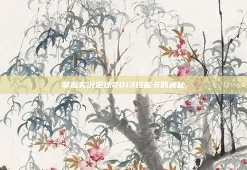 掌握实况足球2013技能卡的奥秘