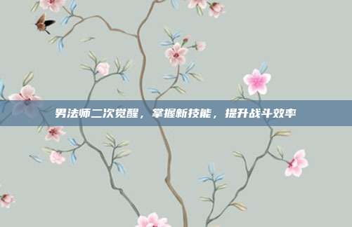 男法师二次觉醒，掌握新技能，提升战斗效率