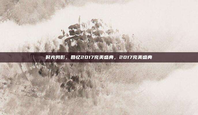 时光剪影，回忆2017完美盛典，2017完美盛典