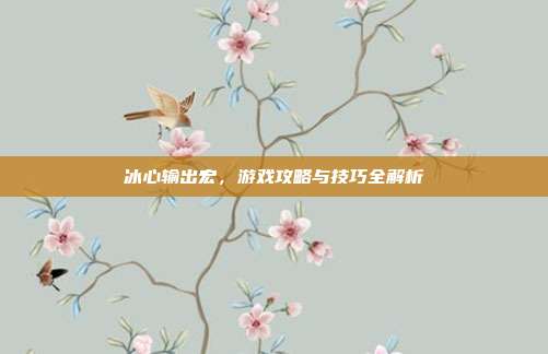 冰心输出宏，游戏攻略与技巧全解析
