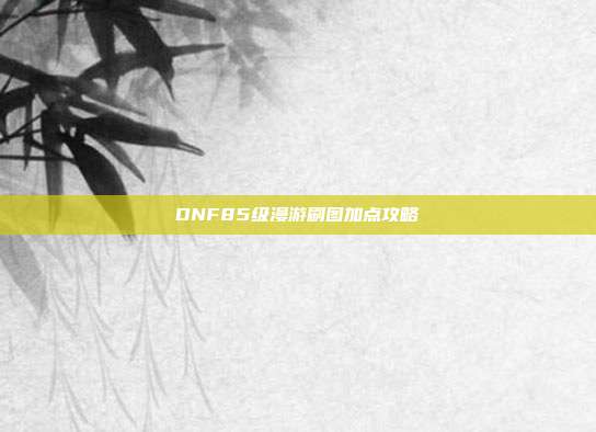 DNF85级漫游刷图加点攻略