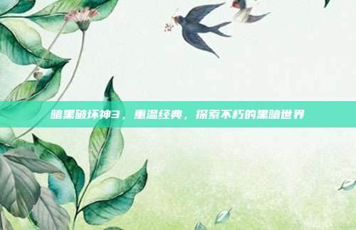 暗黑破坏神3，重温经典，探索不朽的黑暗世界