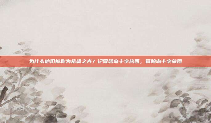 为什么他们被称为希望之光？记冒险岛十字旅团，冒险岛十字旅团