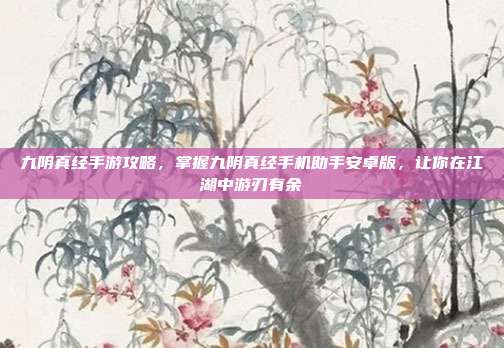 九阴真经手游攻略，掌握九阴真经手机助手安卓版，让你在江湖中游刃有余