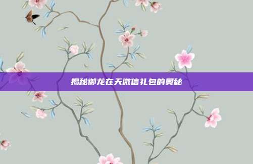 揭秘御龙在天微信礼包的奥秘