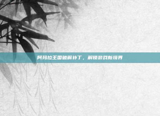 阿玛拉王国破解补丁，解锁游戏新境界