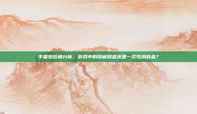 手雷包价格分析，游戏中的隐藏财富还是一次性消耗品？