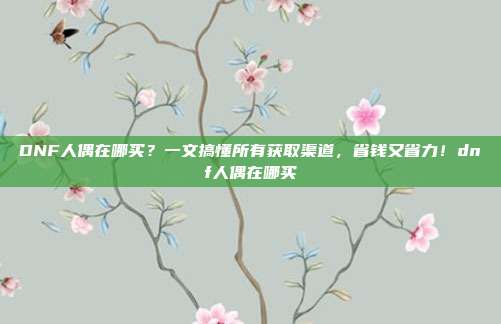 DNF人偶在哪买？一文搞懂所有获取渠道，省钱又省力！dnf人偶在哪买