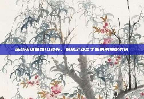 陈赫英雄联盟ID曝光,揭秘游戏高手背后的神秘身份