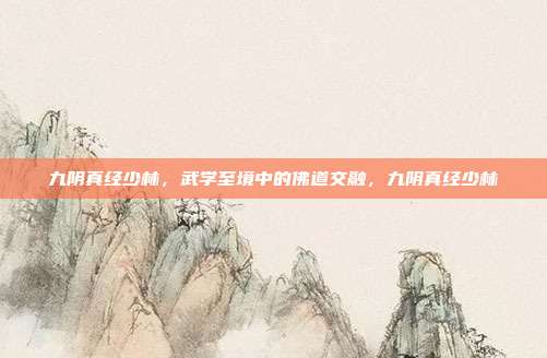 九阴真经少林，武学至境中的佛道交融，九阴真经少林