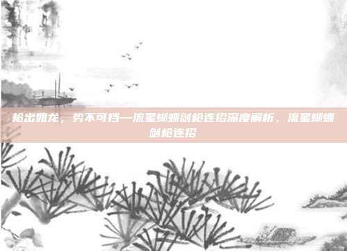 枪出如龙，势不可挡—流星蝴蝶剑枪连招深度解析，流星蝴蝶剑枪连招