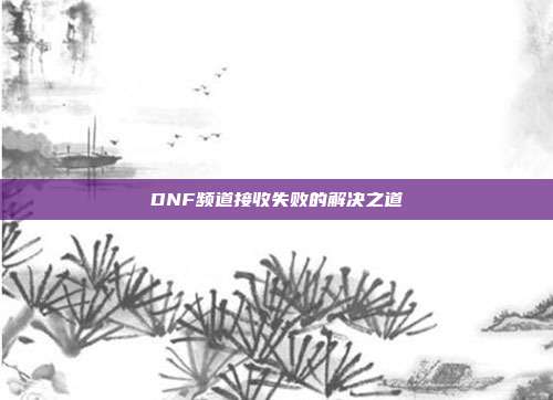 DNF频道接收失败的解决之道