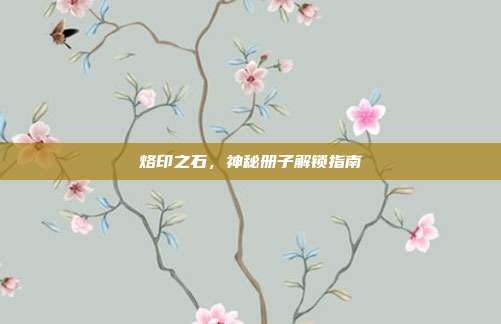 烙印之石,神秘册子解锁指南
