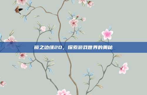 镜之边缘2D,探索游戏世界的奥秘