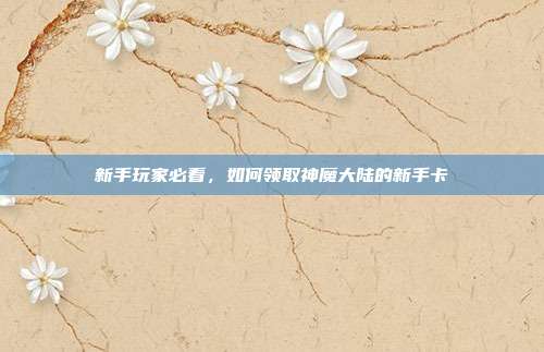 新手玩家必看，如何领取神魔大陆的新手卡