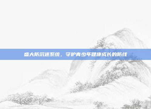 盛大防沉迷系统,守护青少年健康成长的防线