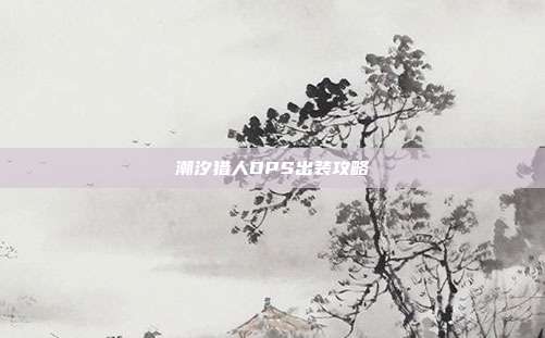 潮汐猎人DPS出装攻略