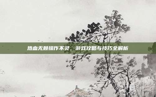 热血无赖操作不灵,游戏攻略与技巧全解析