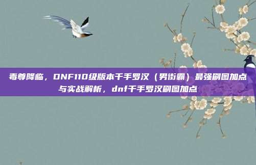 毒尊降临，DNF110级版本千手罗汉（男街霸）最强刷图加点与实战解析，dnf千手罗汉刷图加点
