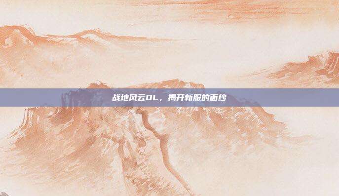 战地风云OL,揭开新服的面纱