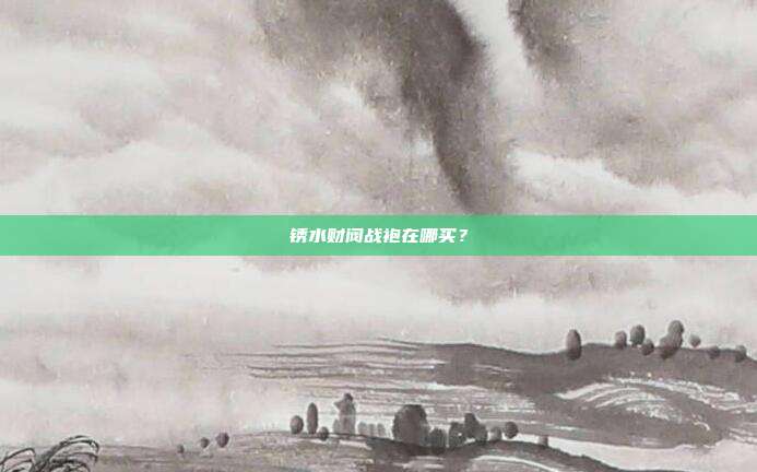 锈水财阀战袍在哪买?