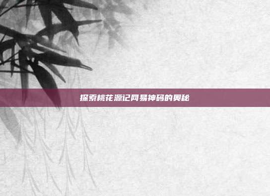 探索桃花源记网易神码的奥秘