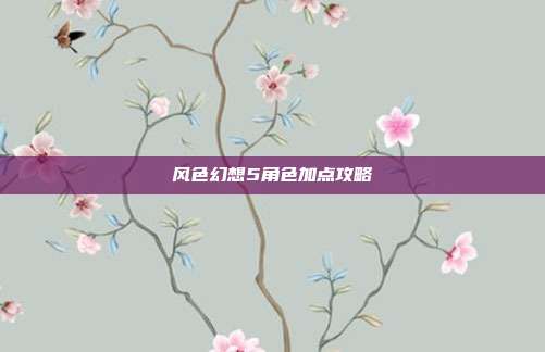 风色幻想5角色加点攻略