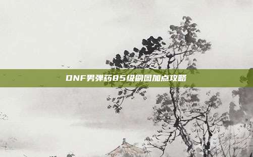 DNF男弹药85级刷图加点攻略